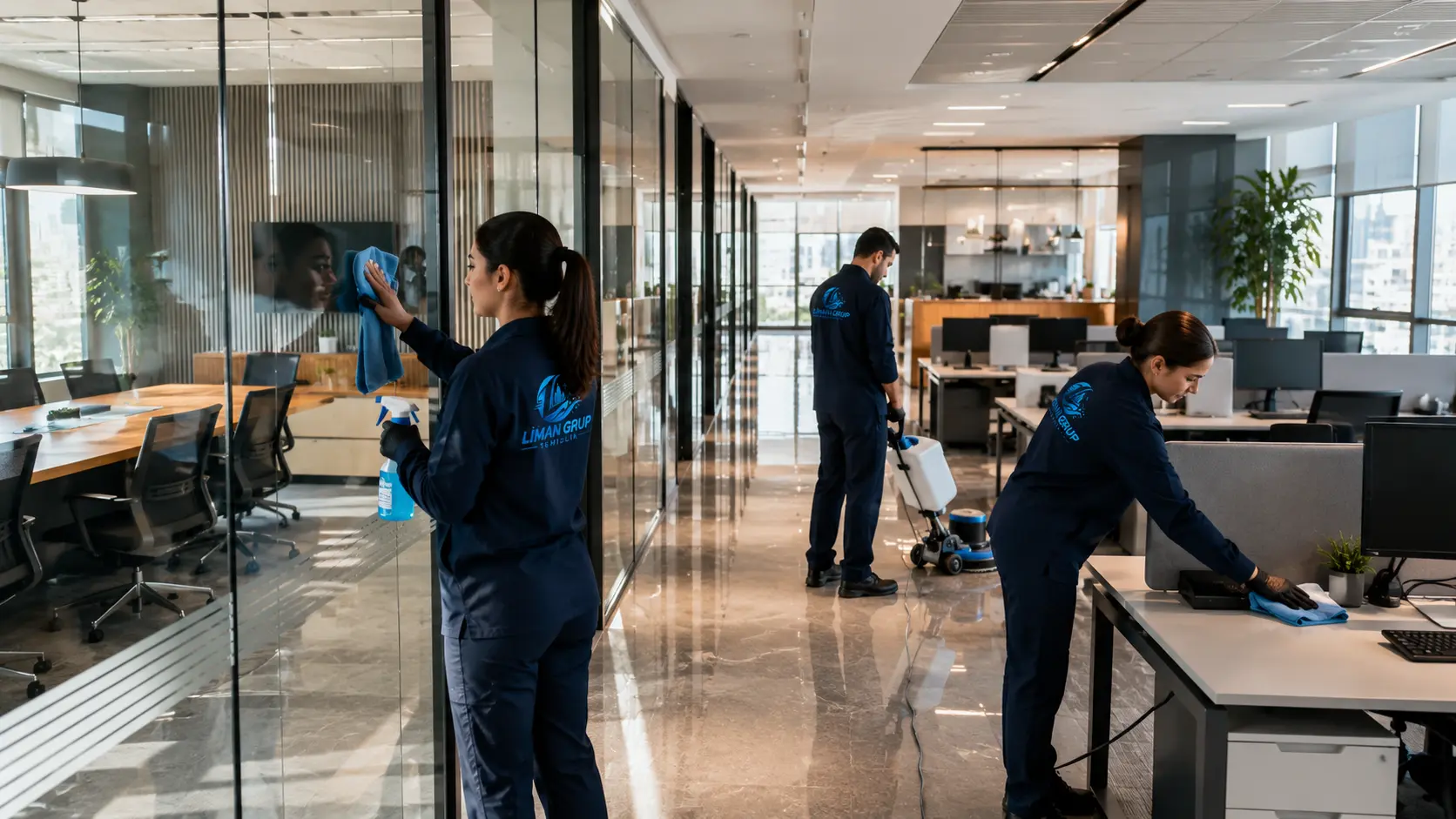 Ankara Ofis Temizliği Rehberi: Planlama, Kapsam ve Kontrol konulu Liman Grup Temizlik blog görseli
